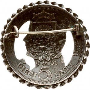 Latvia Medallion 5 Lati 1931