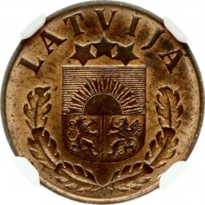 Latvia 1 Santims 1939 NGC MS 64 RB