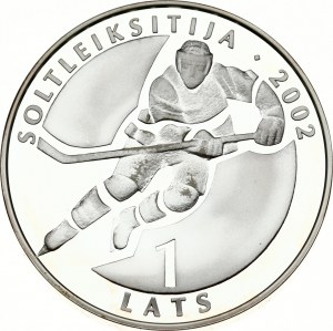 Lettland 1 Lats 2001 Eishockey
