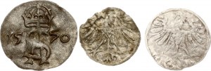 Litwa Denar i Dwudenar 1553-1570 Wilno Zestaw 3 monet