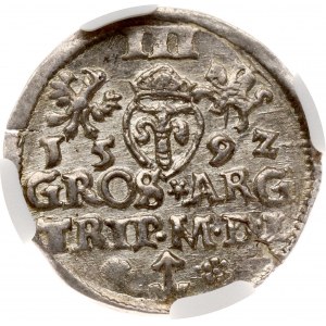 Lithuania Trojak 1592 Vilnius (R1) NGC MS 62