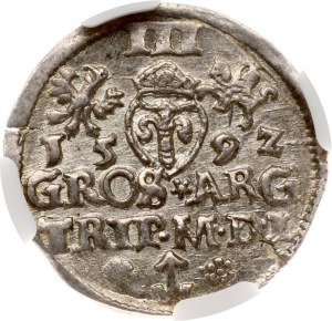 Lithuania Trojak 1592 Vilnius (R1) NGC MS 62