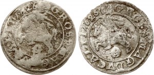 Litauen Grosz 1626 Vilnius Lot von 2 Münzen