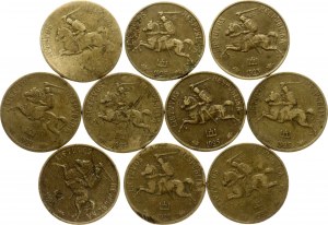 Litva 10 centů 1925 Sada 10 mincí