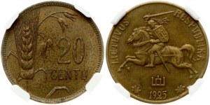 Lituanie 20 Centu 1925 NGC MS 62