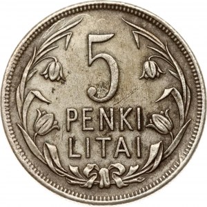Lituanie 5 Litai 1925