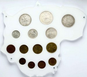 Litva 1 centas - 10 litů 1925-1938 Sada 14 mincí