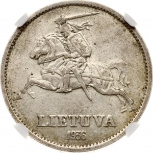 Lithuania 10 Litu 1936 Vytautas Doubled die reverse NGC AU 58