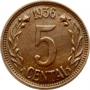 Litauen 5 Centai 1936