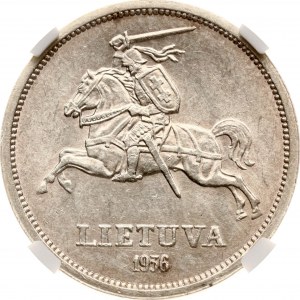 Lithuania 5 Litai 1936 Basanavicius NGC MS 61