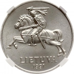 Lithuania 2 Centai 1991 NGC MS 64