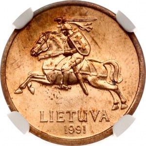 Lithuania 20 Centu 1991 NGC MS 64 RB