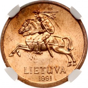 Litwa 20 Centu 1991 NGC MS 64 RB