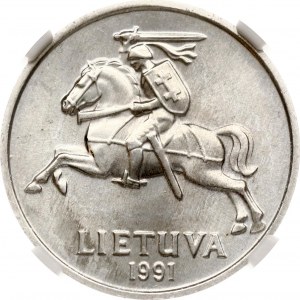 Lituania 5 Centai 1991 NGC MS 66