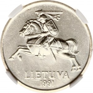 Lithuania 5 Litai 1991 NGC MS 64