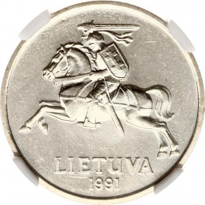Lithuania 5 Litai 1991 NGC MS 64