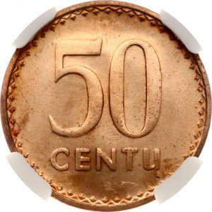 Lithuania 50 Centu 1991 NGC MS 65 RD