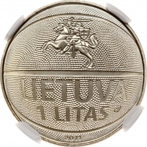 Lithuania 1 Litas 2011 European Basketball Championship NGC MS 66