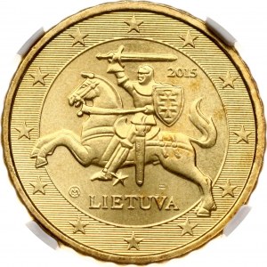 Litva 10 eurocentů 2015 NGC MS 65