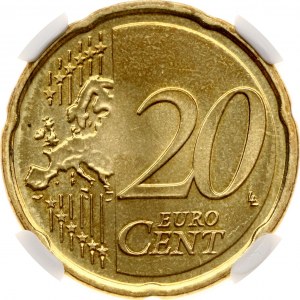 Lithuania 20 Euro Cent 2015 NGC MS 65