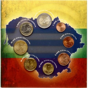 Lithuania 1 Cent - 2 Euro 2015 Lithuanian Euro Coin Set Lot of 8 coins