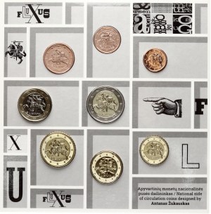 Litva 1 eurocent - Sada 2 euro 2021 litevských mincí v bankovním balení