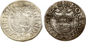 Livland Riga Poltorak 1622 & 1623 Lot von 2 Münzen