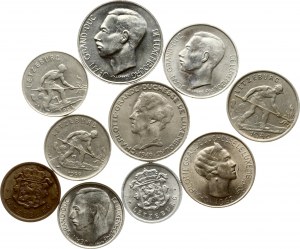Lucembursko 25 centů - 10 franků 1946-1971 Sada 10 mincí