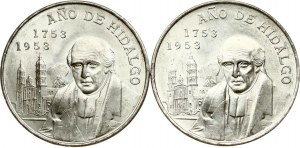 Mexico 5 Pesos 1953 Lot of 2 coins