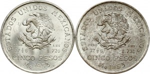 Mexiko 5 pesos 1953 Sada 2 mincí