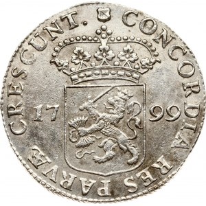 Netherlands Batavian Republic Utrecht Silver Ducat 1799 (R1)