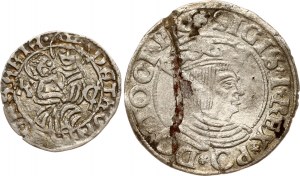 Poland Grosz 1533 Gdansk & Hungary Denar ND (1490-1494) K - CI Lot of 2 coins