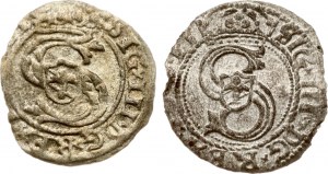 Poland Szelag 1600 & 1607 Riga Lot of 2 coins