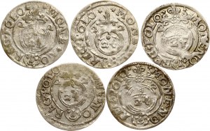 Poľsko Poltorak 1621 & 1622 Bydgoszcz Lot of 5 coins