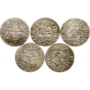 Poland Poltorak 1621 & 1622 Bydgoszcz Lot of 5 coins