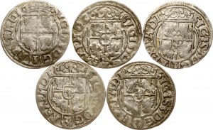 Pologne Poltorak 1621 & 1622 Bydgoszcz Lot de 5 pièces