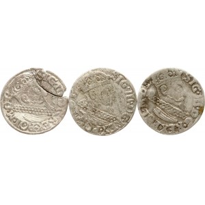 Poland Trojak 1622 Lot of 3 coins