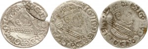 Polen Trojak 1622 Lot von 3 Münzen