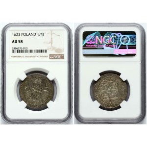 Poland Ort 1623 Bydgoszcz NGC AU 58