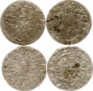 Polen Grosz 1623-1624 Lot von 4 Münzen