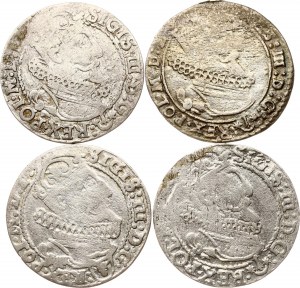 Poland Szostak 1624-1626 Lot of 4 coins