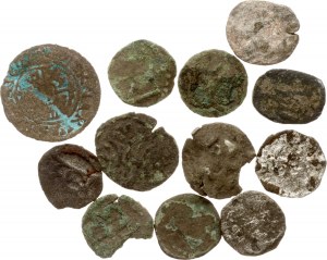 Poľsko Ternar 162? s mincami rôznych mien Lot of 12 coins