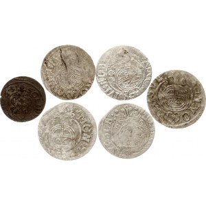 Poland Elblag Livonia Szelag & Poltorak 1630-1653 Lot of 6 coins