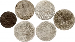 Polsko Elblag Livonia Szelag & Poltorak 1630-1653 Sada 6 mincí