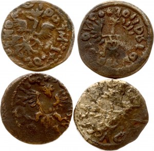 Poland Szelag ND 1660-1668 Period Forgery Lot of 4 coins