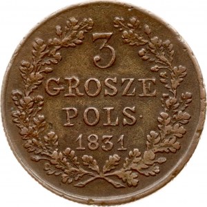 Pologne 3 Grosze 1831 KG 