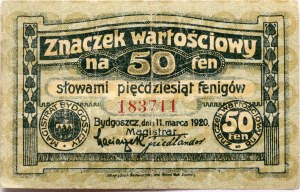 Polen 50 Fenigow 1920 Bydgoszcz
