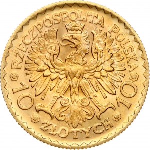 Poľsko 10 Zlotych 1925 Boleslaw Chrobry (R2)