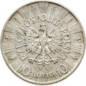 Pologne 10 Zlotych 1934 Jozef Pilsudski