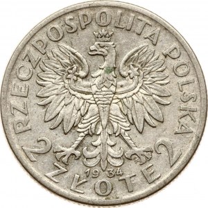 Poland 2 Zlote 1934 MW